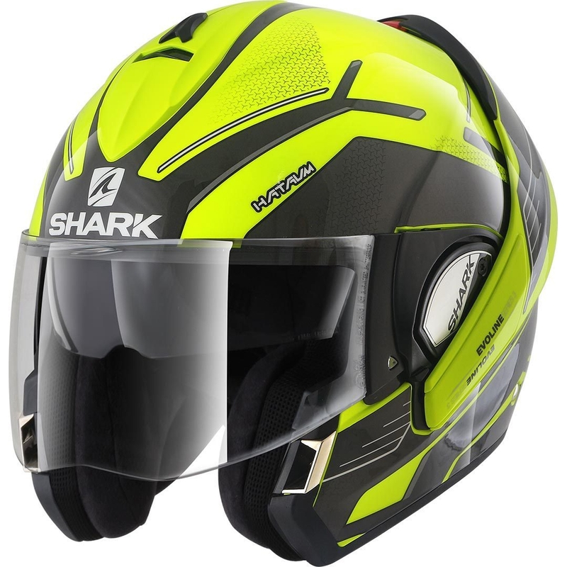Kask z podnoszoną szczęką SHARK EVOLINE 3 Hataum czarno-fluo żółty wyprzedaż