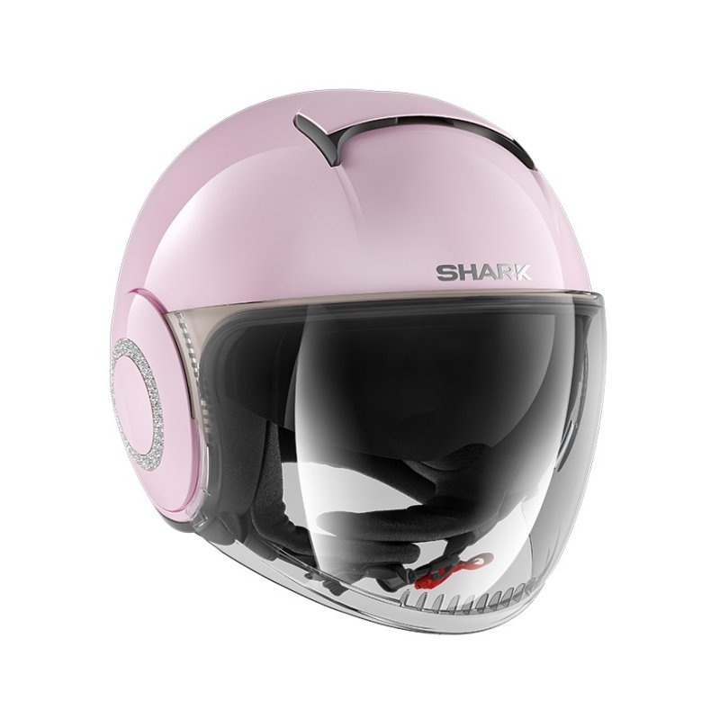 Otwarty kask motocyklowy SHARK NANO CRYSTAL by Swarovski różowy