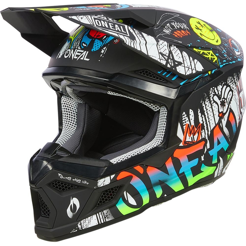 Kask motocrossowy dziecięcy O'Neal 3SRS Rancid czarno-biały