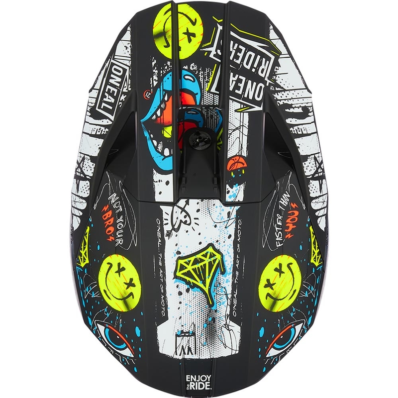 Kask motocrossowy dziecięcy O'Neal 3SRS Rancid czarno-biały