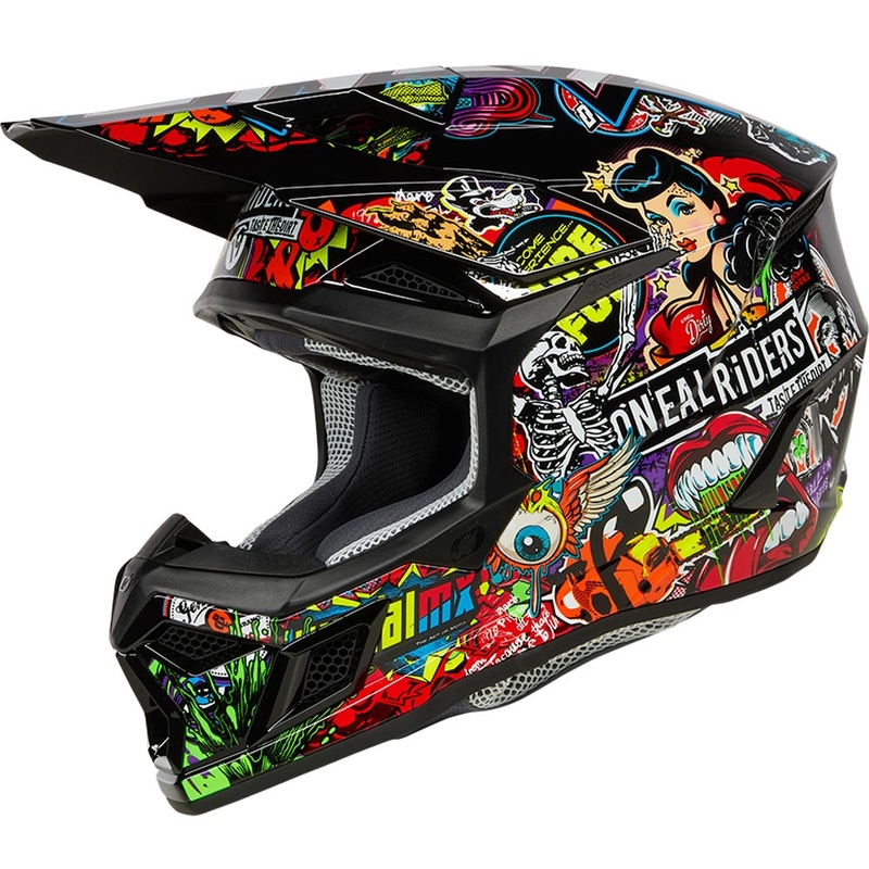 Kask motocrossowy dziecięcy O'Neal 3SRS Crank matowy wielokolorowy