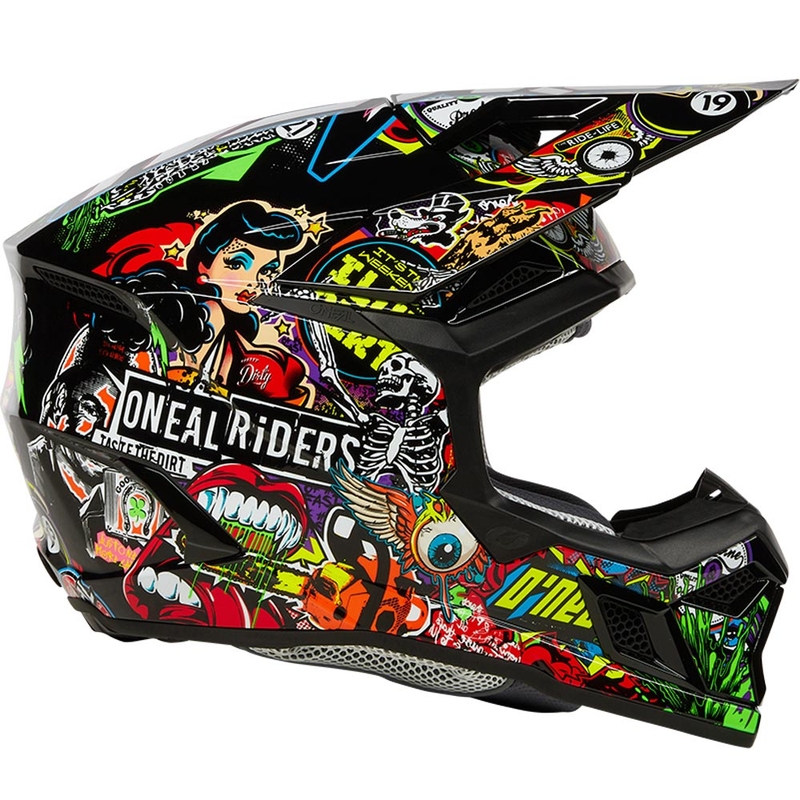 Kask motocrossowy dziecięcy O'Neal 3SRS Crank matowy wielokolorowy