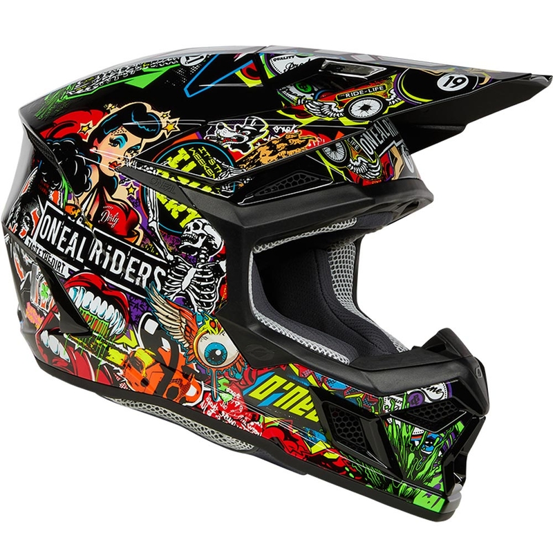 Kask motocrossowy dziecięcy O'Neal 3SRS Crank matowy wielokolorowy