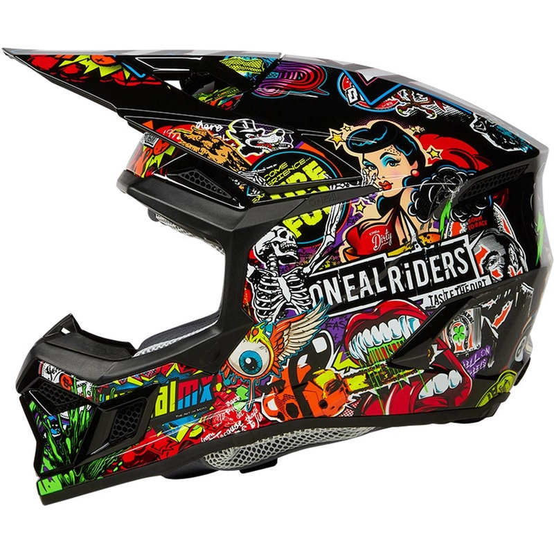 Kask motocrossowy dziecięcy O'Neal 3SRS Crank matowy wielokolorowy