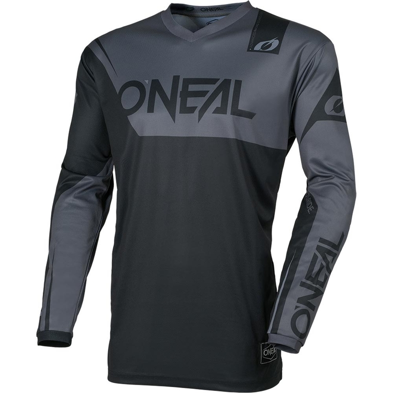 Koszulka motocrossowa dla dzieci O'Neal Element Racewear w kolorze czarno-szarym