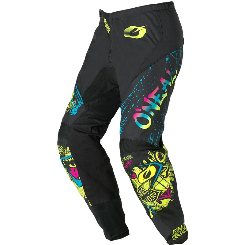 Spodnie motocrossowe dziecięce O'Neal Element Rancid w kolorze czarno-fluo-żółtym