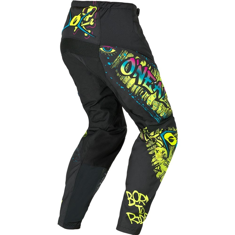 Spodnie motocrossowe dziecięce O'Neal Element Rancid w kolorze czarno-fluo-żółtym