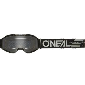 Gogle motocrossowe O'Neal B-10 Solid Kids, czarne, z przezroczystymi soczewkami