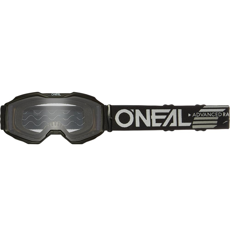 Gogle motocrossowe O'Neal B-10 Solid Kids, czarne, z przezroczystymi soczewkami