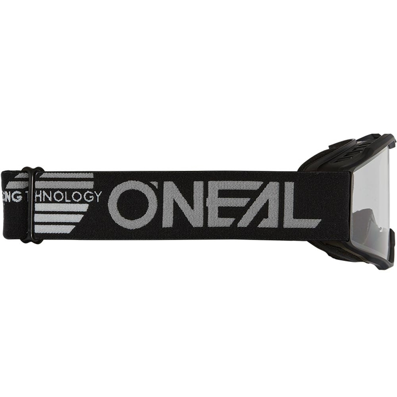 Gogle motocrossowe O'Neal B-10 Solid Kids, czarne, z przezroczystymi soczewkami