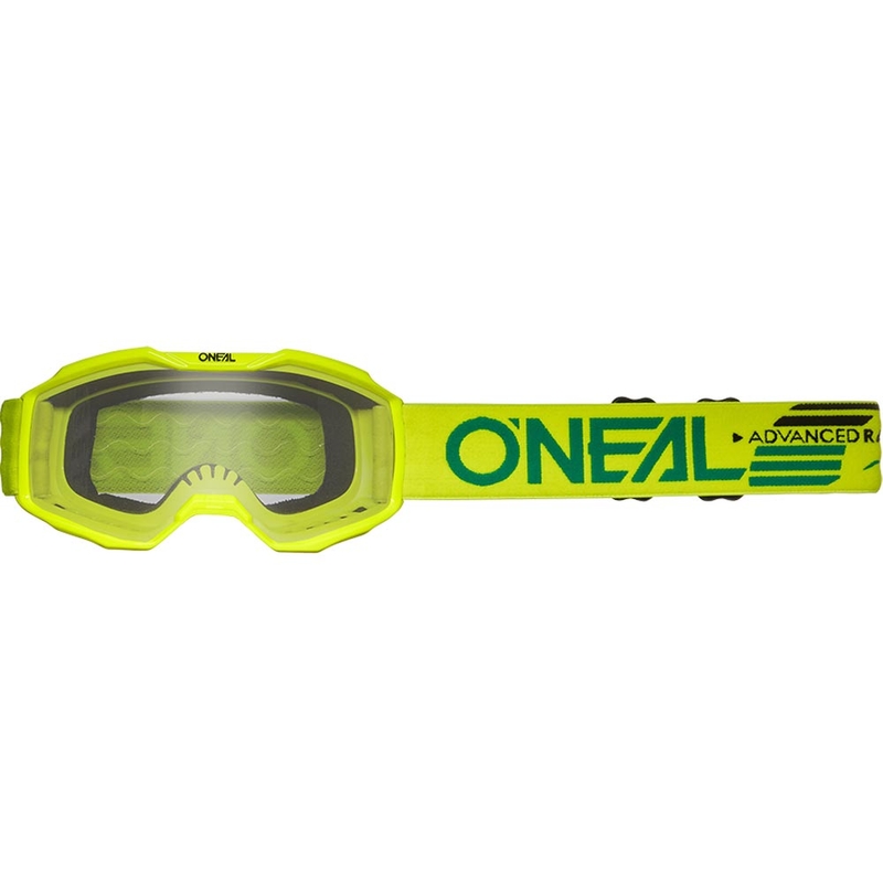 Okulary motocrossowe dziecięce O'Neal B-10 Solid fluo yellow z przezroczystym pleksiglasem