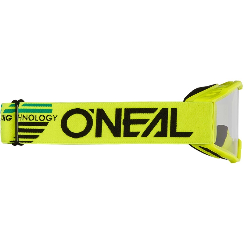 Okulary motocrossowe dziecięce O'Neal B-10 Solid fluo yellow z przezroczystym pleksiglasem