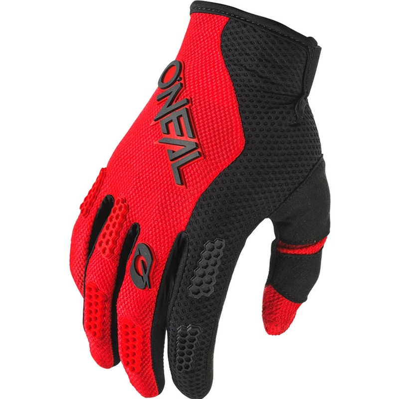 Rękawiczki motocrossowe dziecięce O'Neal Element Racewear w kolorze czarno-czerwonym