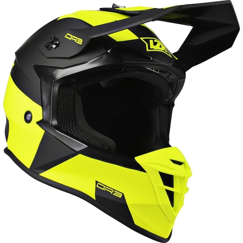 Motocrossowy kask Lazer OR-3 Rocky czarno-fluo żółty