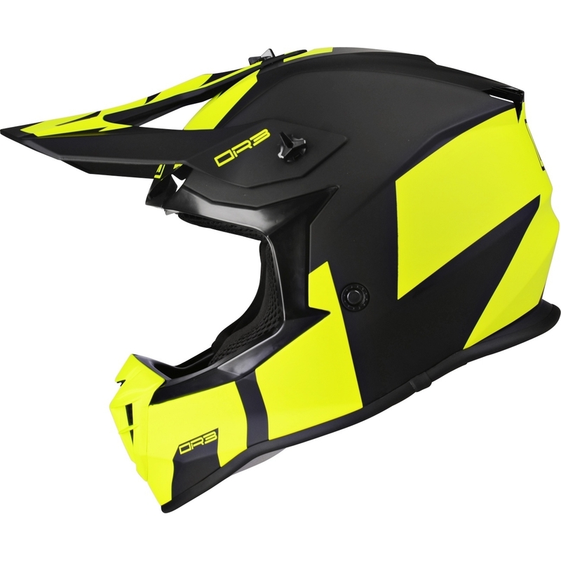 Motocrossowy kask Lazer OR-3 Rocky czarno-fluo żółty