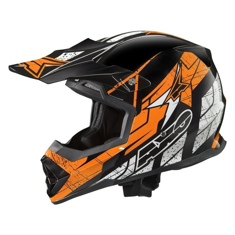 Motocrossowy kask AXO Tribe czarno-pomarańczowy - II. jakość