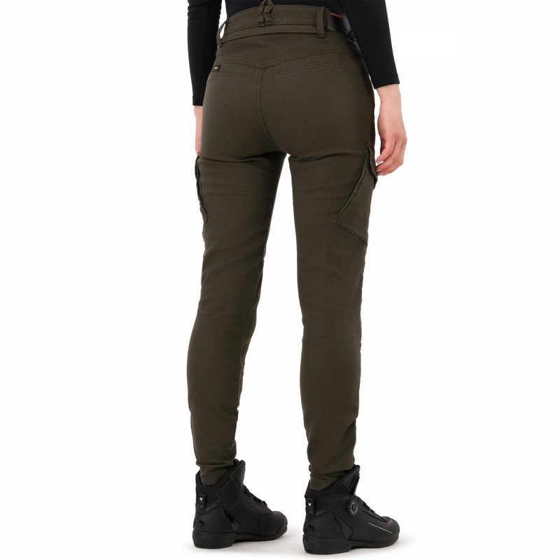 Damskie jeansy motocyklowe Shima Recon zielone