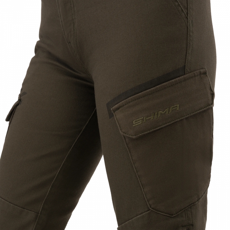 Damskie jeansy motocyklowe Shima Recon zielone