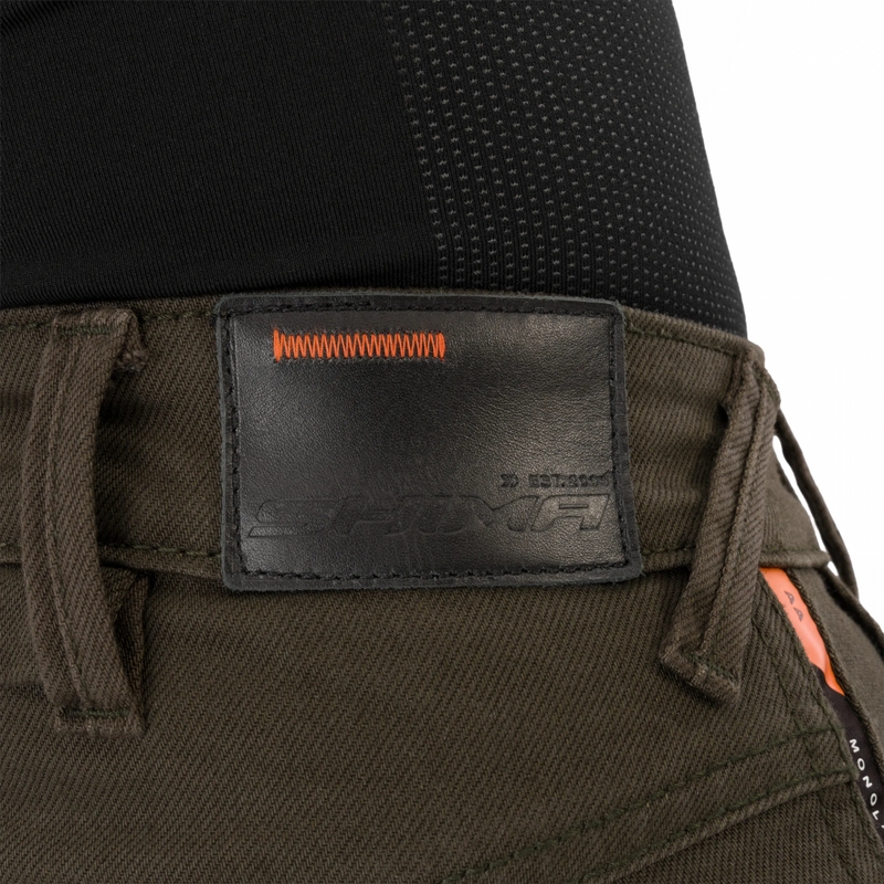 Damskie jeansy motocyklowe Shima Recon zielone