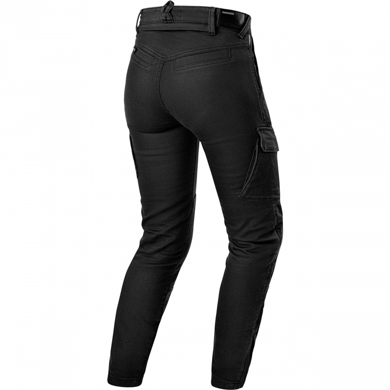 Damskie jeansy motocyklowe o skróconym kroju Shima Recon czarne
