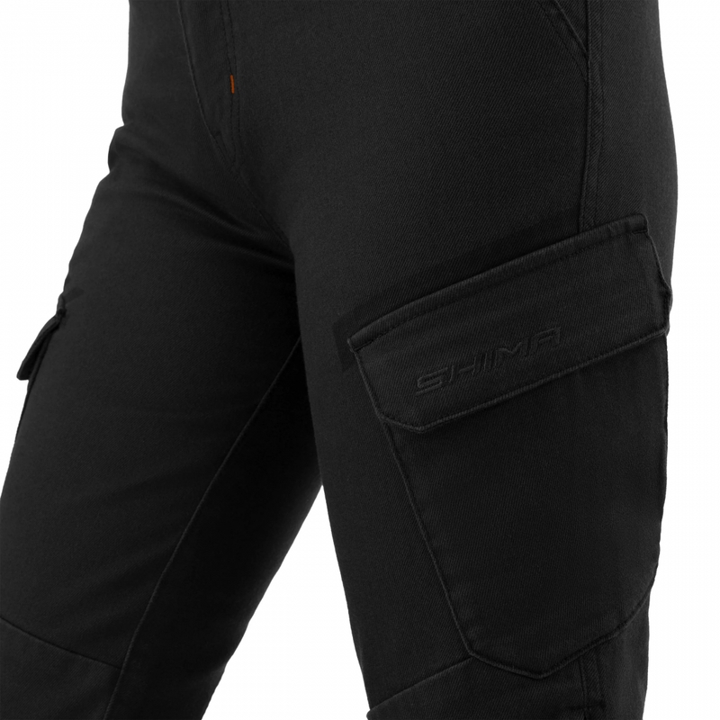 Damskie jeansy motocyklowe o skróconym kroju Shima Recon czarne