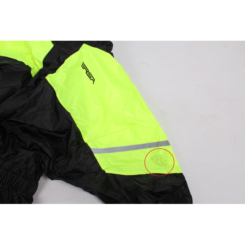 Kombinezon przeciwdeszczowy RSA czarno-fluo żółty - II. jakość