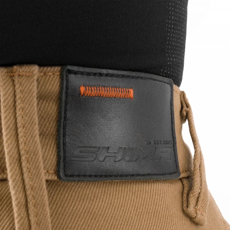 Damskie jeansy motocyklowe o skróconym kroju Shima Recon sand