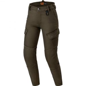 Damskie jeansy motocyklowe o skróconym kroju Shima Recon zielone