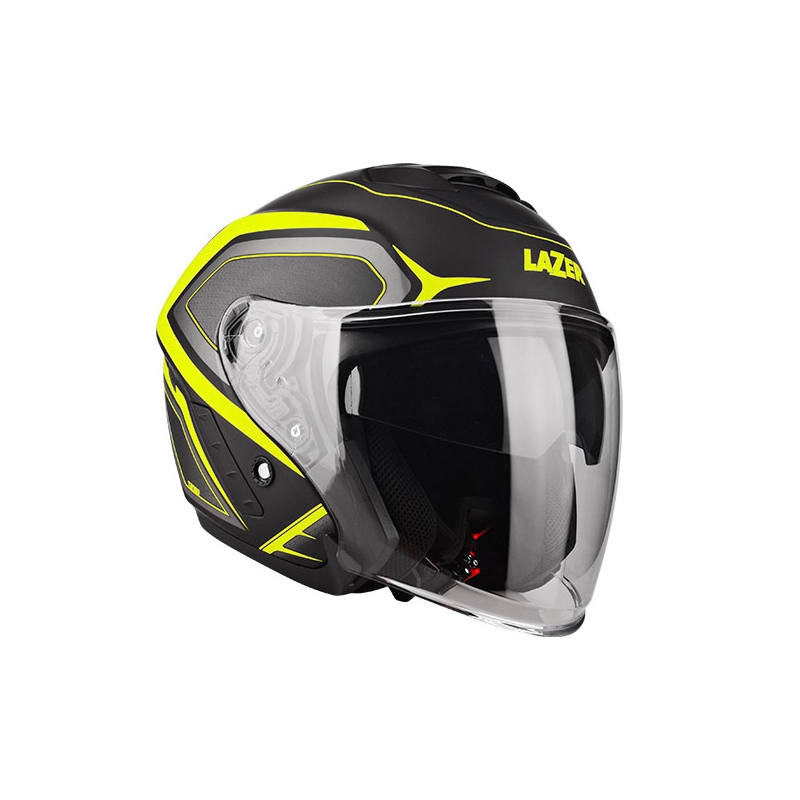Otwarty kask motocyklowy Lazer Tango Hexa czarno-fluo żółty wyprzedaż