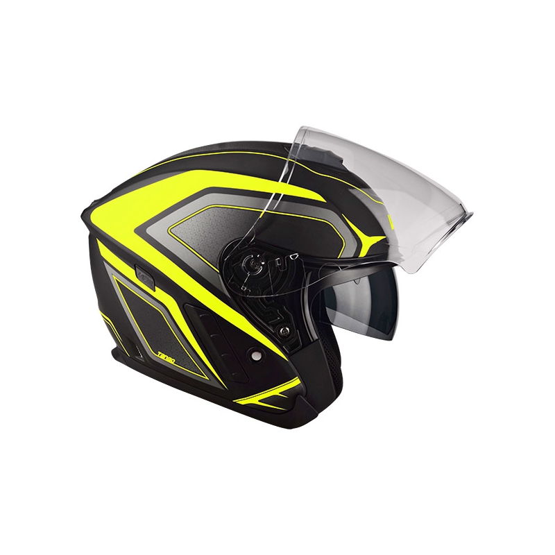 Otwarty kask motocyklowy Lazer Tango Hexa czarno-fluo żółty wyprzedaż