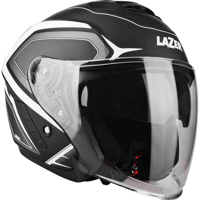 Otwarty kask motocyklowy Lazer Tango Hexa czarno-biały