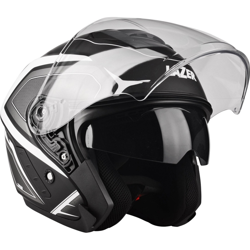 Otwarty kask motocyklowy Lazer Tango Hexa czarno-biały