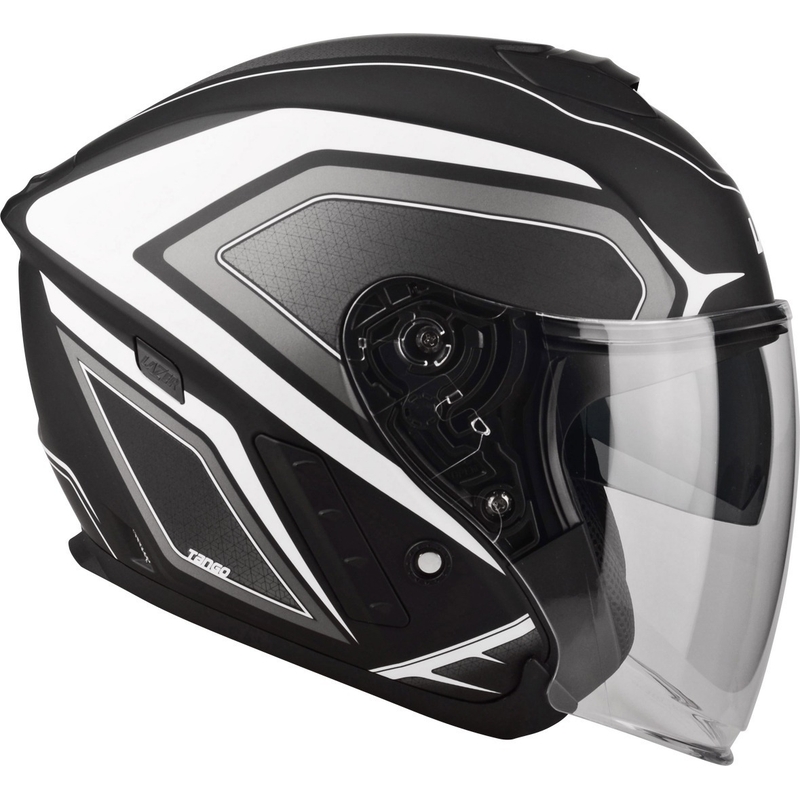 Otwarty kask motocyklowy Lazer Tango Hexa czarno-biały