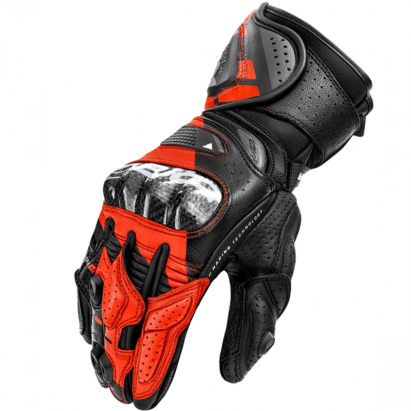 Rękawice motocyklowe Shima RS-3 fluorescencyjne czerwone