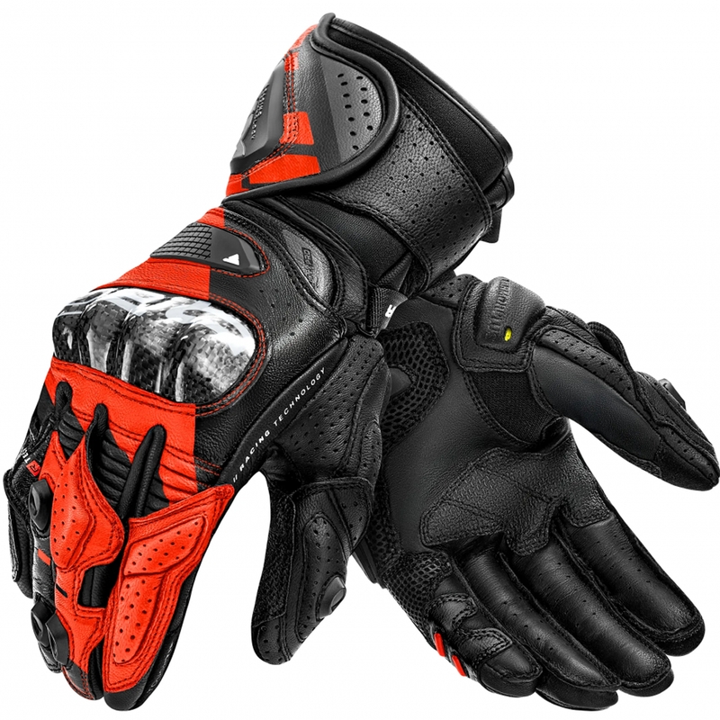 Rękawice motocyklowe Shima RS-3 fluorescencyjne czerwone