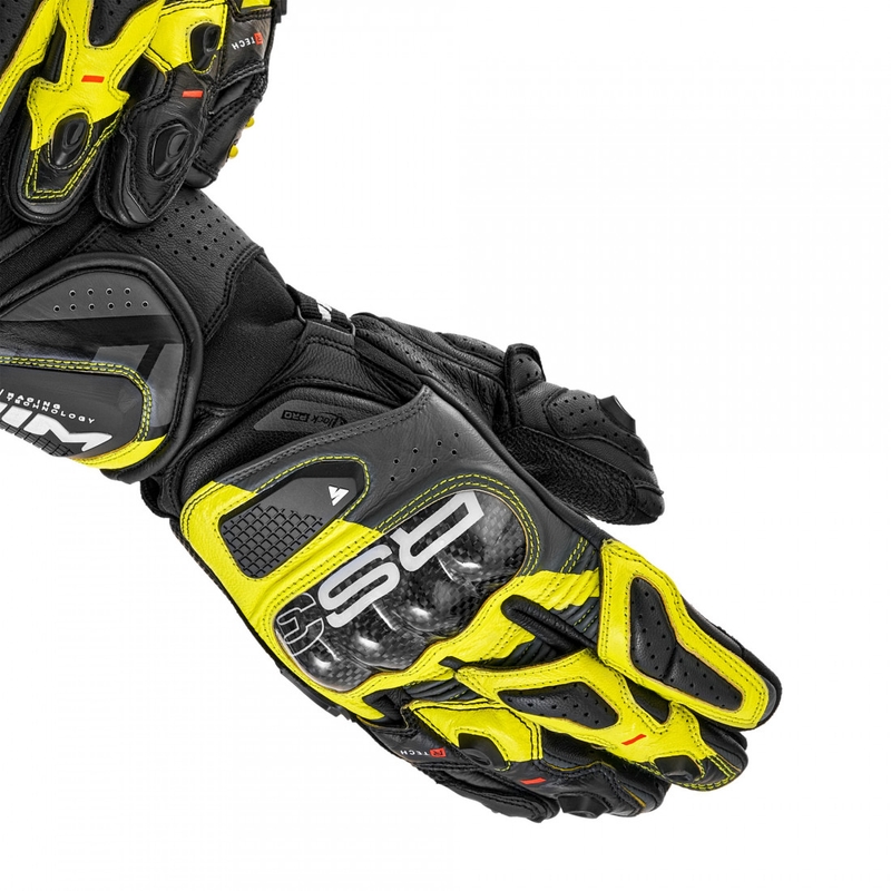 Rękawice motocyklowe Shima RS-3 fluorescencyjne żółte