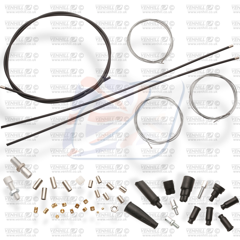 Universal throttle cable kit Venhill Black