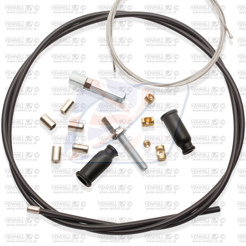 Universal throttle cable kit Venhill 6mm OUTER (1.35m) Black