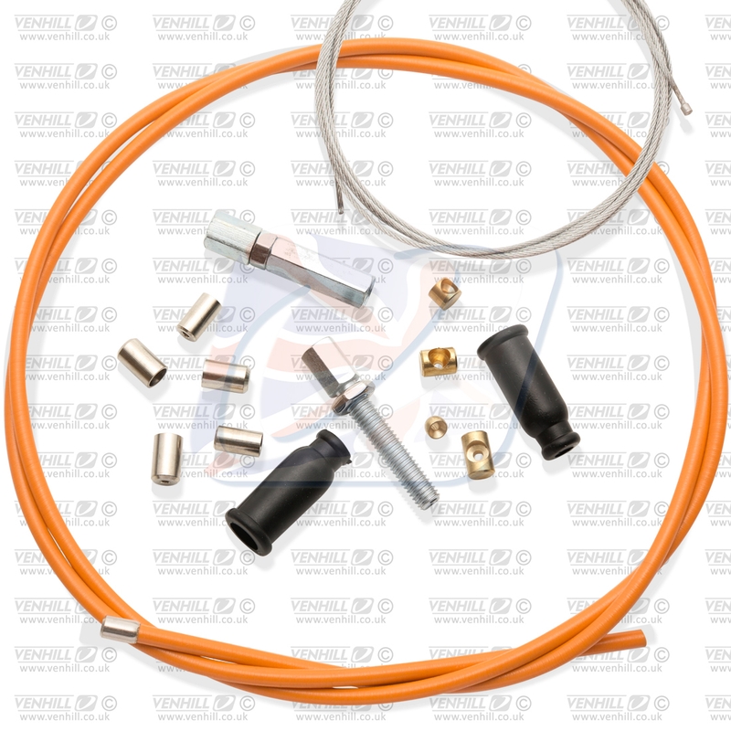 Universal throttle cable kit Venhill 6mm OUTER (1.35m) Orange