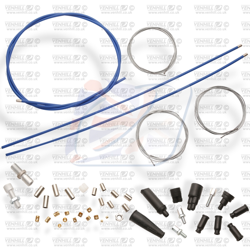 Universal throttle cable kit Venhill blue