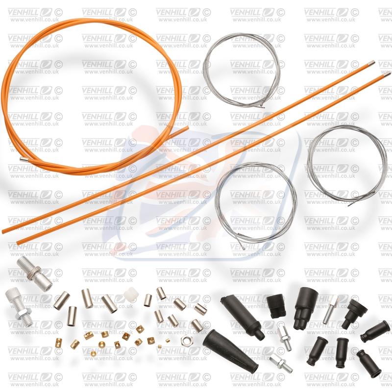Universal throttle cable kit Venhill Orange