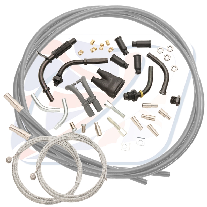 Universal throttle cable kit Venhill 1,35m (4 stroke) Grey