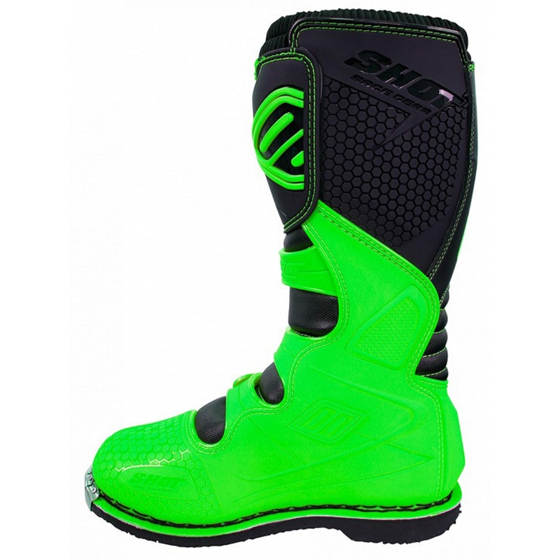 Buty motocyklowe Shot X10 czarno-fluo zielone