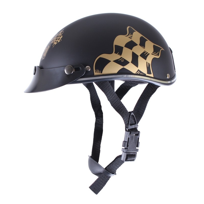 Kask motocyklowy braincap RSA Flag czarny matowy - II. jakość