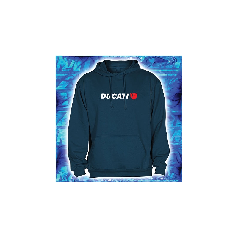 Bluza z motywem Ducati navy z kapturem wyprzedaż