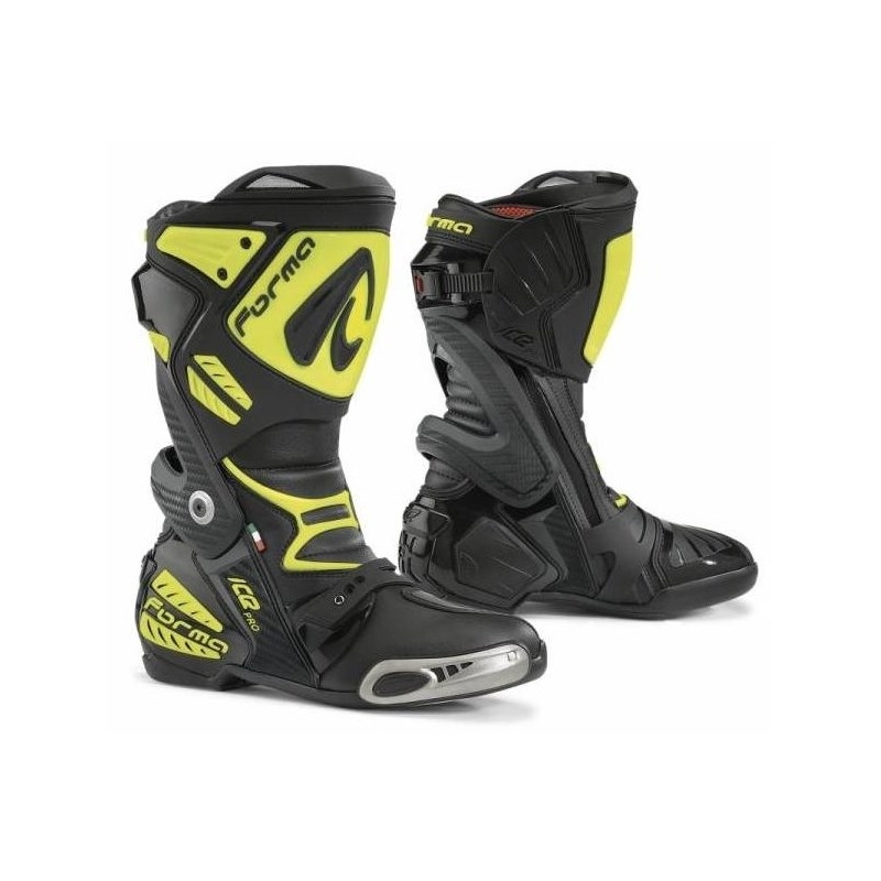 Buty motocyklowe Forma Ice Pro czarno-fluo żółte - II. jakość