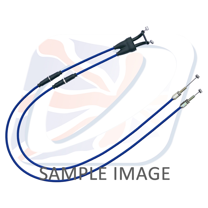 Throttle cables (pair) Venhill featherlight blue