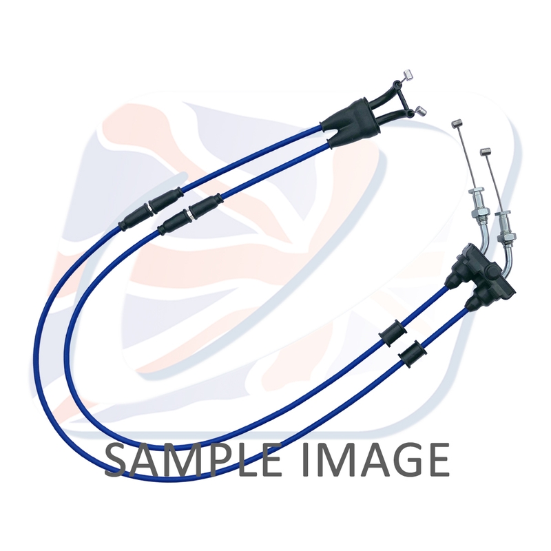 Throttle cables (pair) Venhill featherlight blue