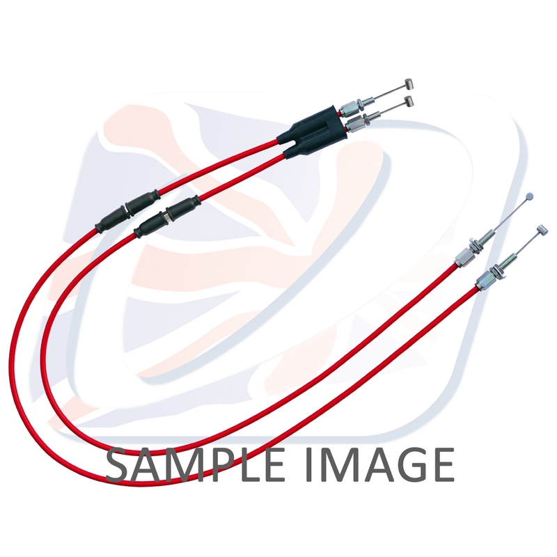 Throttle cables (pair) Venhill featherlight red