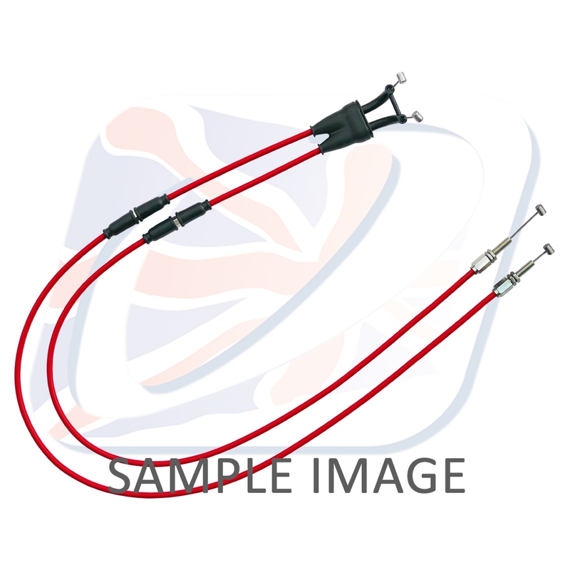Throttle cables (pair) Venhill featherlight red